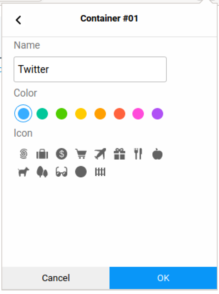 Fig. 5: Create a container for Twitter