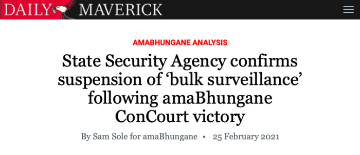 Daily Maverick Court Announcement