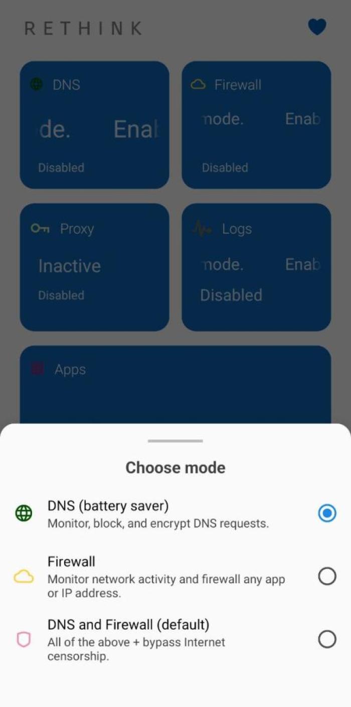 Configure default Rethink modes.