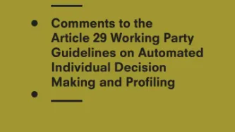 Privacy International's Comments To The Article 29 Working Party Guidelines On Automated Individual Decision-Making And Profiling