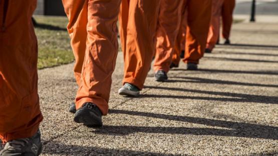 prisoners walking