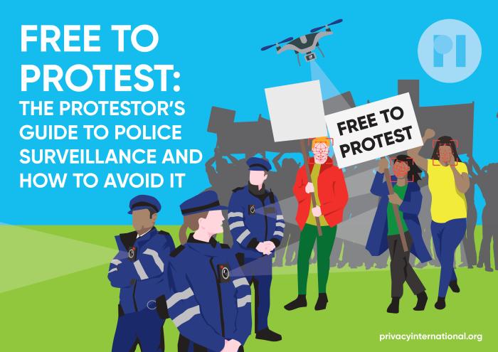 Protest scene graphic