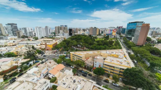 Aerial picture of Lima, Peru