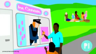 police serving ice cream