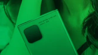 generic smartphone displaying a best before date on its back