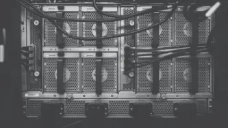 Cover image of the report, servers with cables